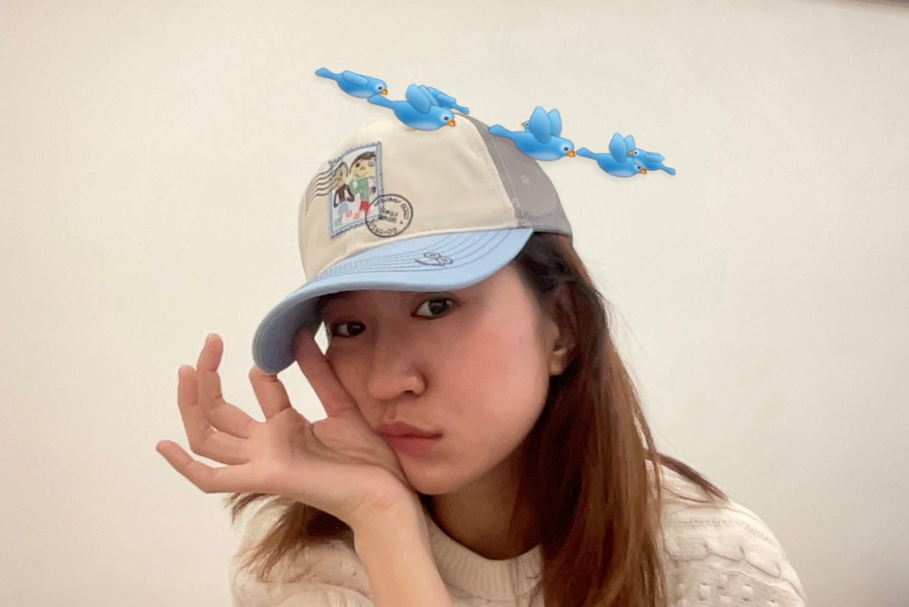 Sent郵票灰藍網帽 Sent Cap Blue