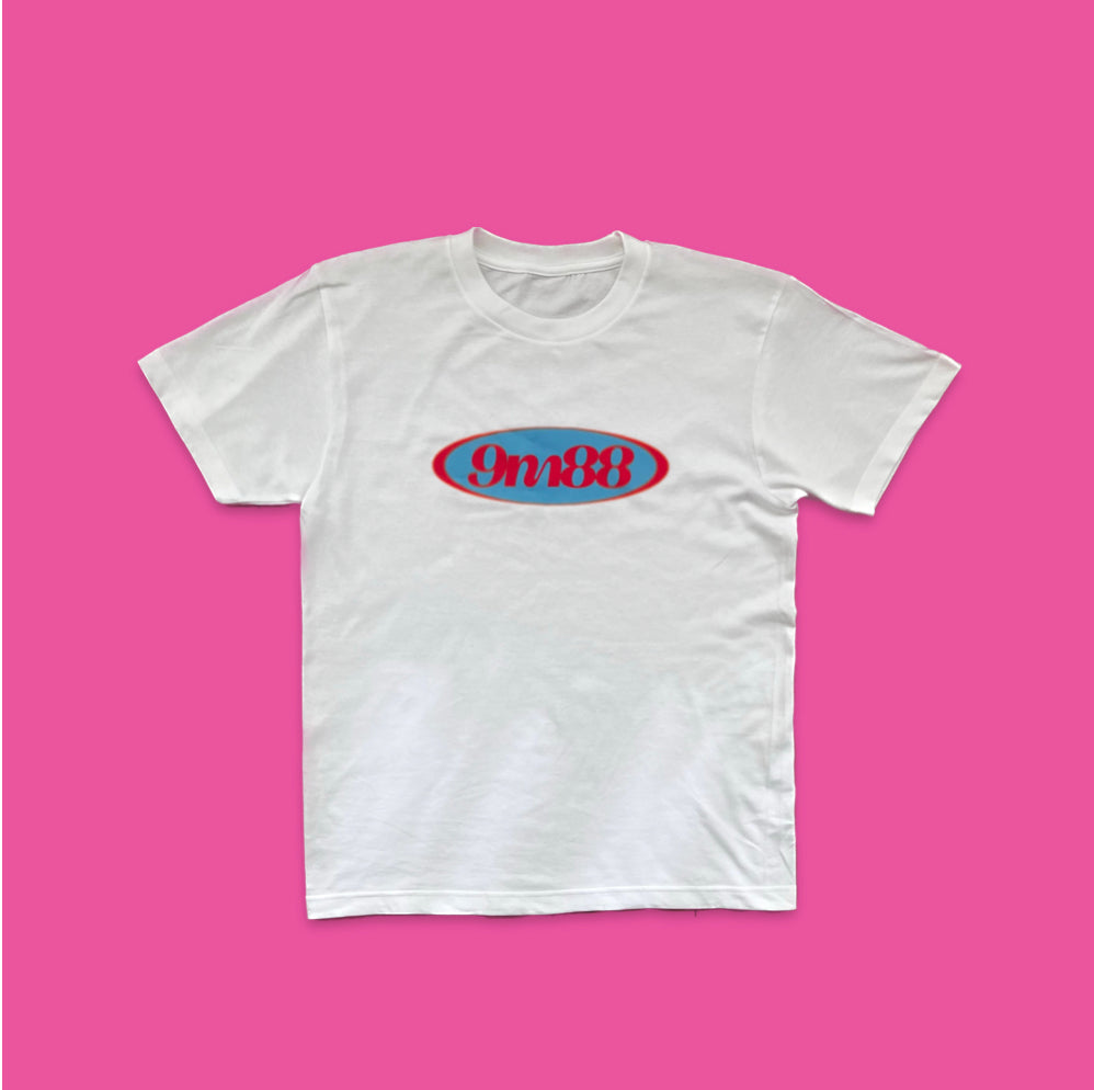 流行資訊9m88 Logo 白Tee